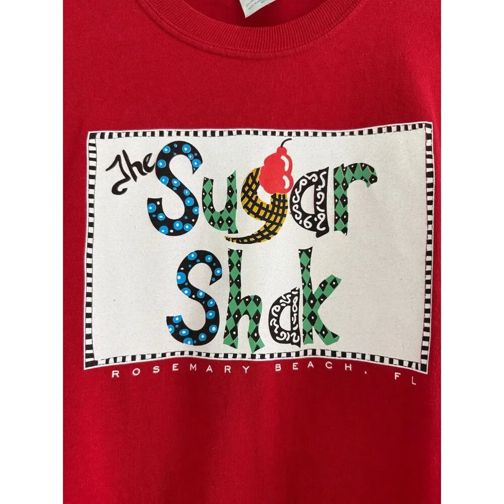 The Sugar Shak Rosemary Beach Florida Youth T Shirt Long Sleeve Size L (14-16)